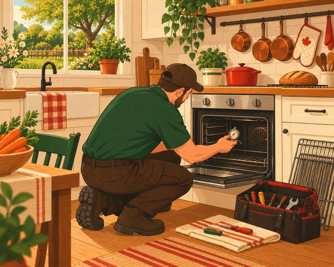 Oven repair in a Bradford West Gwillimbury, Ontario kitchen